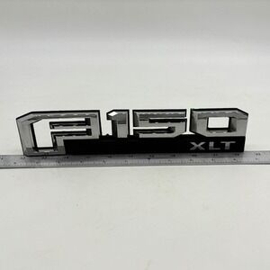 Ford F-150 XLT Emblem Badge Chrome Black Tailgate Rear Truck OEM Auto Parts New